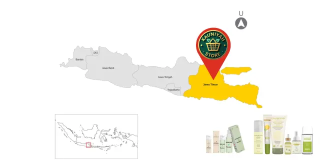 Jaringan reseller resmi Kauniyah Oil Jawa Timur yang menyediakan produk Kauniyah Oil, Skincare, Ummibeb, Misala, dan BF Naturobee.